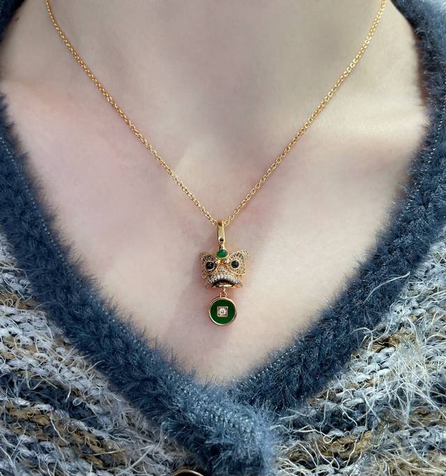 V Gold material 7590300 High quality source Kirin green agate copper coin lion n