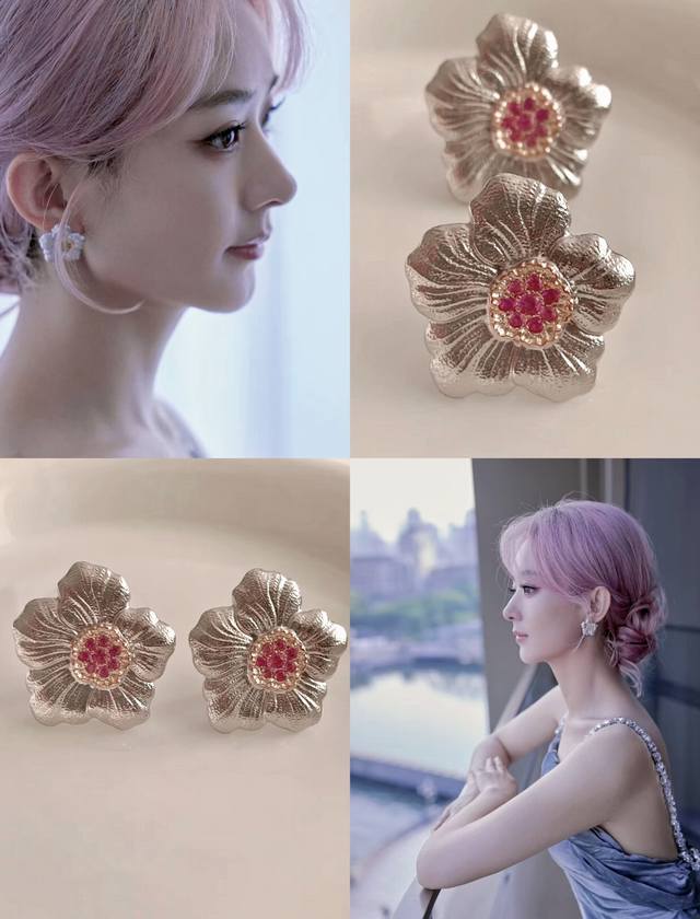 Large Gardenia Earrings Buccellati Italian high-end jewelry brand Retro palace s