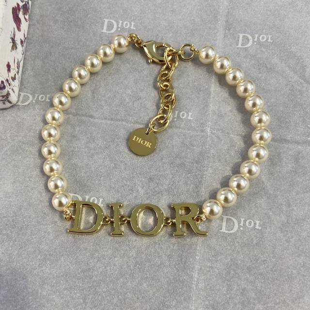 Ds0669 Dio letter pearl bracelet