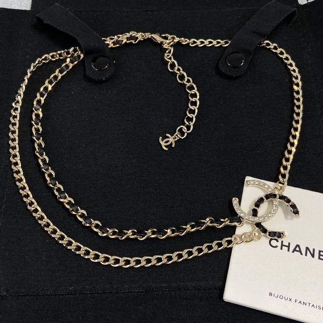 Xx0185 Xiang double-layer leather necklace can be adjusted in length, can be use