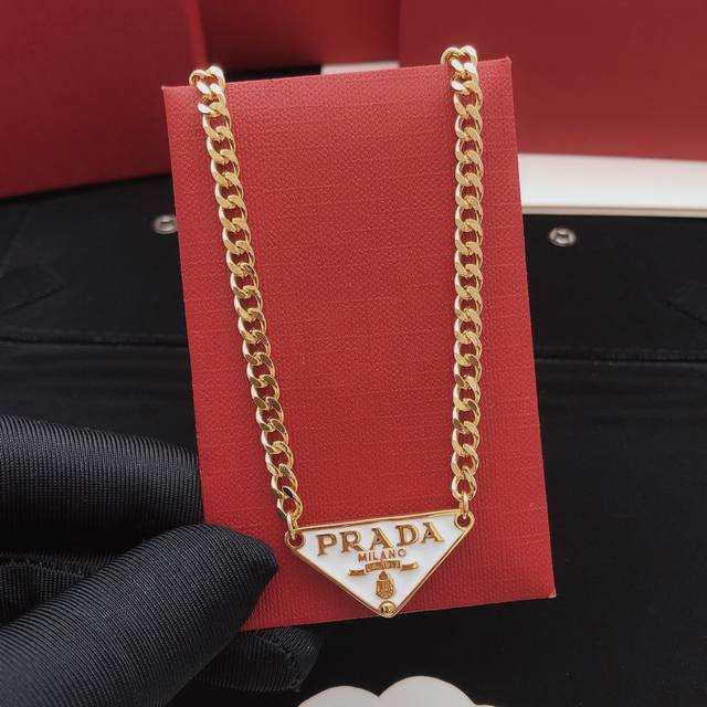 Number pxl0009 prad*Latest triangle necklace white base oil consistent Zp brass