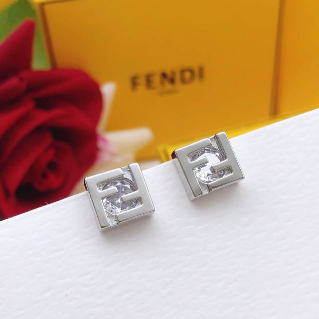 No. Fded0059 Fd*Latest model square earrings silver mini consistent Zp brass mat