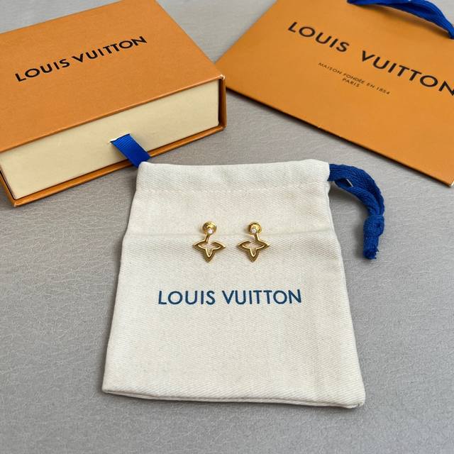 Lv earrings Louis Vuitton Louis Vuitton counter consistent material popular mode