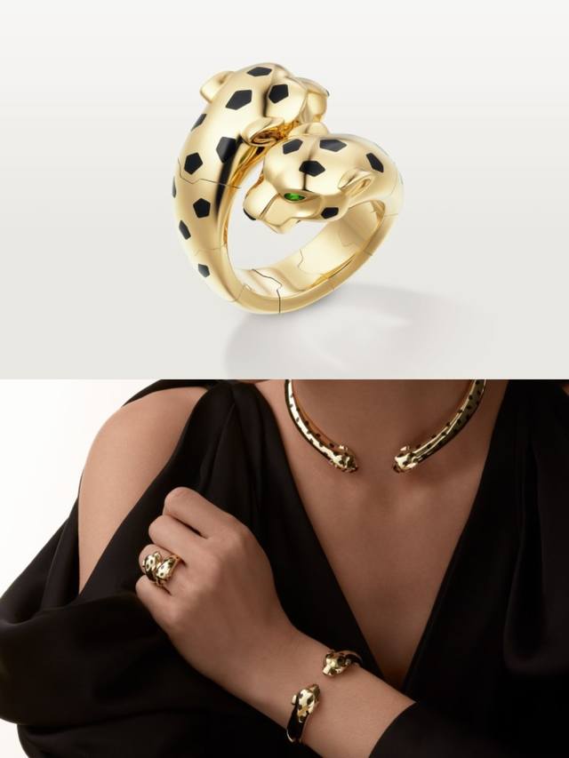 Cartier's new double-ended spotted leopard ring is now available. This classic,