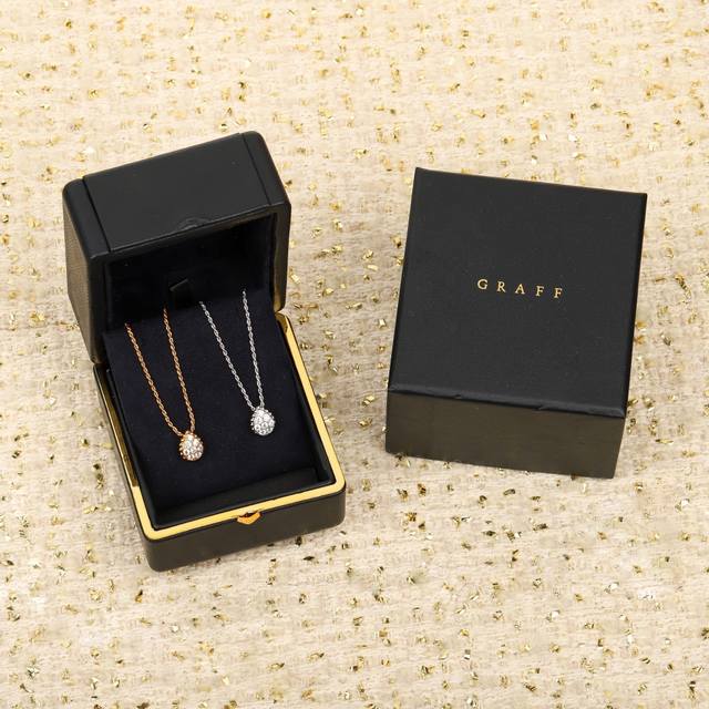 206876 Our drop necklace is available in custom 18K gold with real gold and diam