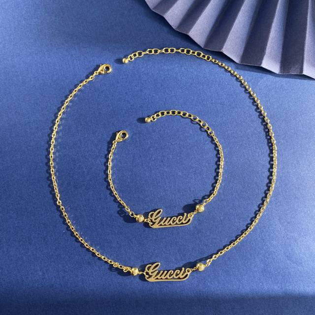 Bracelet Gq92 Necklace Gq92 Gucci simple and versatile polished handwritten Eng