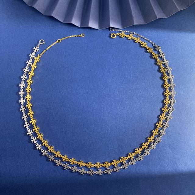 tl92 Tory Burch's new simple and versatile stackable basic chain necklace with a