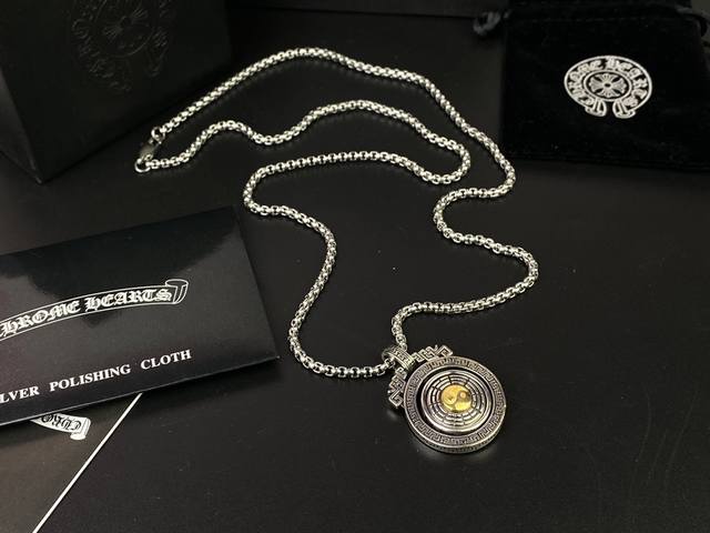 Special price Chrome Hearts Chinese style flip round necklace chain length 70 cm