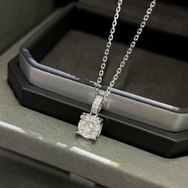 A4246 Simulated diamond Kajia fashionable ox horn diamond necklace exquisite 360