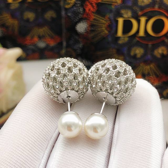 No. Ded0575 Dio* latest silver diamond tennis earrings consistent Zp brass mate