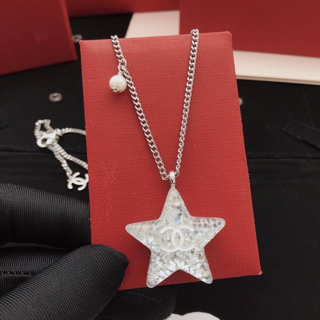 No. Xxl0201 Ch*Nel latest star necklace consistent Zp brass material