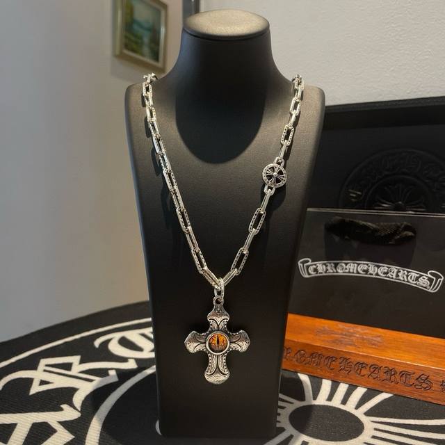 New counter quality Chrome Hearts classic retro multi-element necklace personal