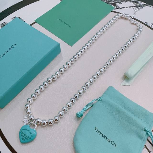 Tiffany necklace, Tiffany & Co. counter exquisite silver version, celebrity sty