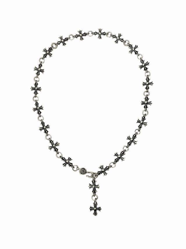 Chrome Hearts Cross Flower Internet celebrity same necklace Heavy-duty version