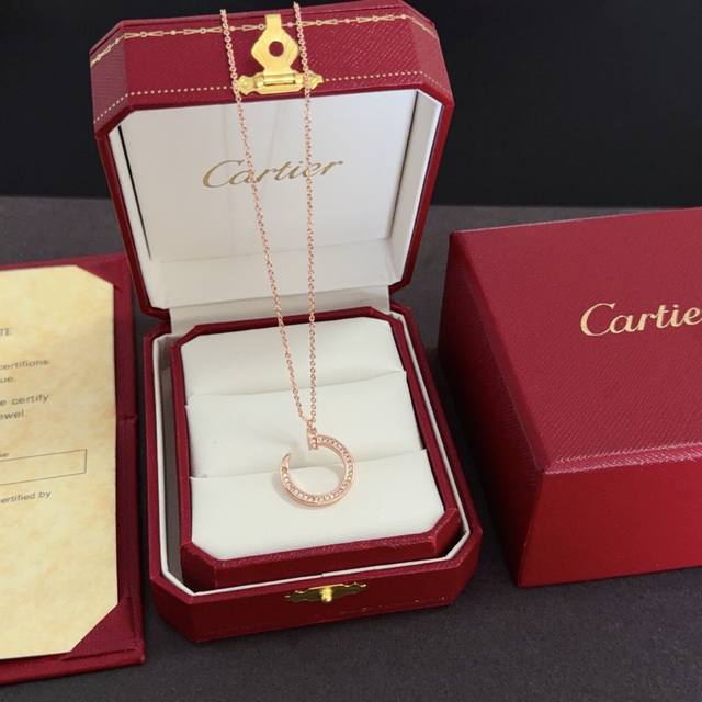 A high-end custom version of Cartier's diamond-studded nail necklace, crafted wi