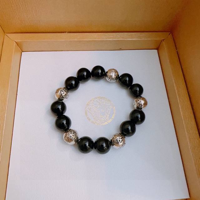 Official Seiko version Versace Medusa Agate Crystal Bracelet Multi-element Agate