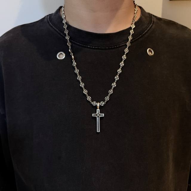 New counter quality Chrome Hearts cross flower ball necklace, cross pendant wit
