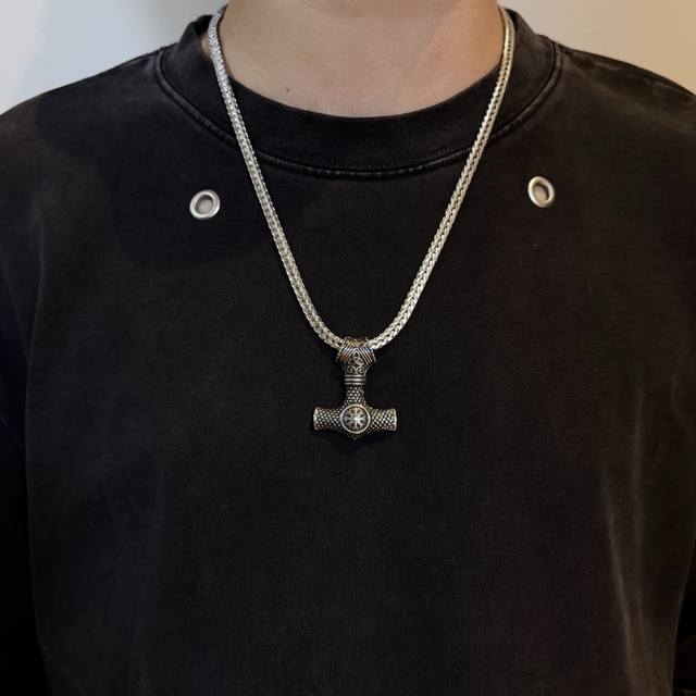 New counter quality Chrome Hearts classic retro necklace with concave and conve