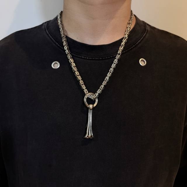 New counter quality Chrome Hearts classic retro multi-cross necklace bottle ope