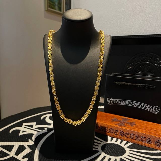 New counter quality Chrome Hearts gold classic retro multi-element necklace with