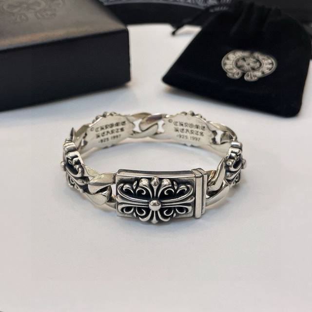 New batch of counter quality Chrome Hearts classic retro keel bracelet with cro