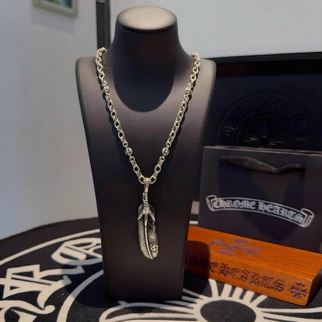 New counter quality Chrome Hearts Chrome Hearts retro cross flower ball necklac