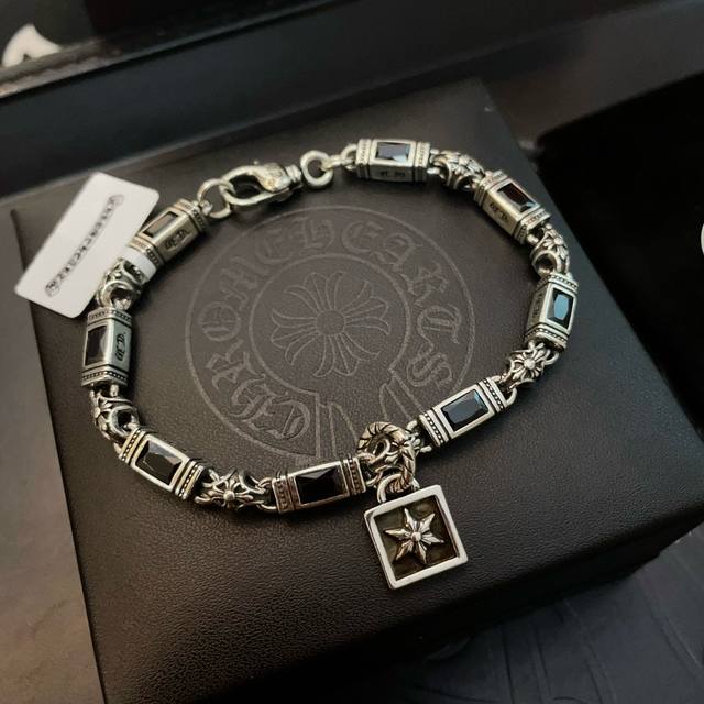 New batch of counter-quality Chrome Hearts cross bracelets with diamonds and bl