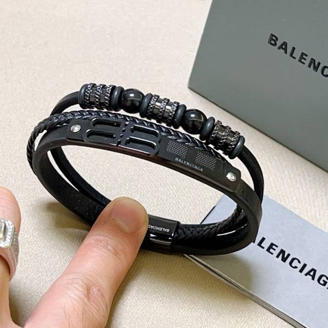 New arrival: Balenciaga's latest leather bracelet and strap, handmade from prem