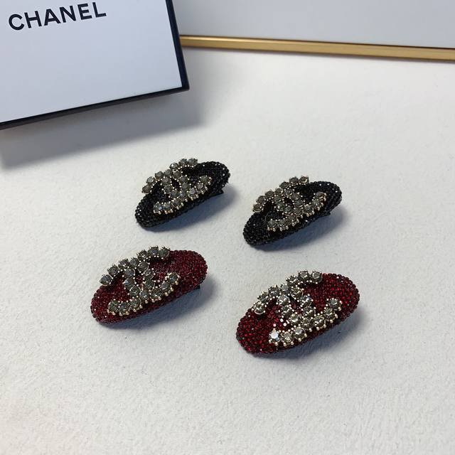 chanel Xiaoxiang Chanel hairpin full diamond logo side clip bangs clip pressure