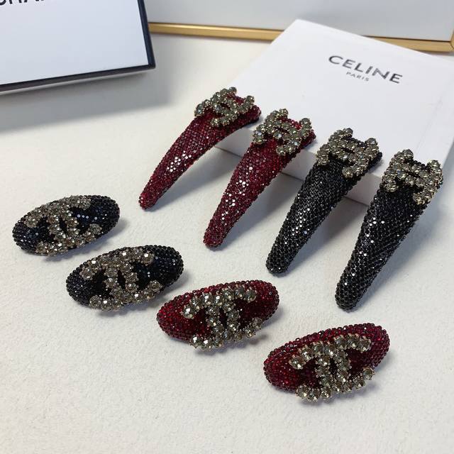 chanel Xiaoxiang Chanel hairpin full diamond logo side clip bangs clip Bb clip p