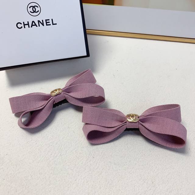 chanel Xiaoxiang Chanel hairpin bow logo side clip bangs clip pressure clip dail