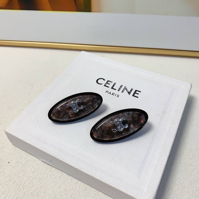 celine Celine Arc de Triomphe hairpin new acrylic side clip bangs clip pressure