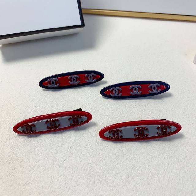 chanel Chanel hairpin acrylic logo side clip bangs clip pressure clip daily exqu