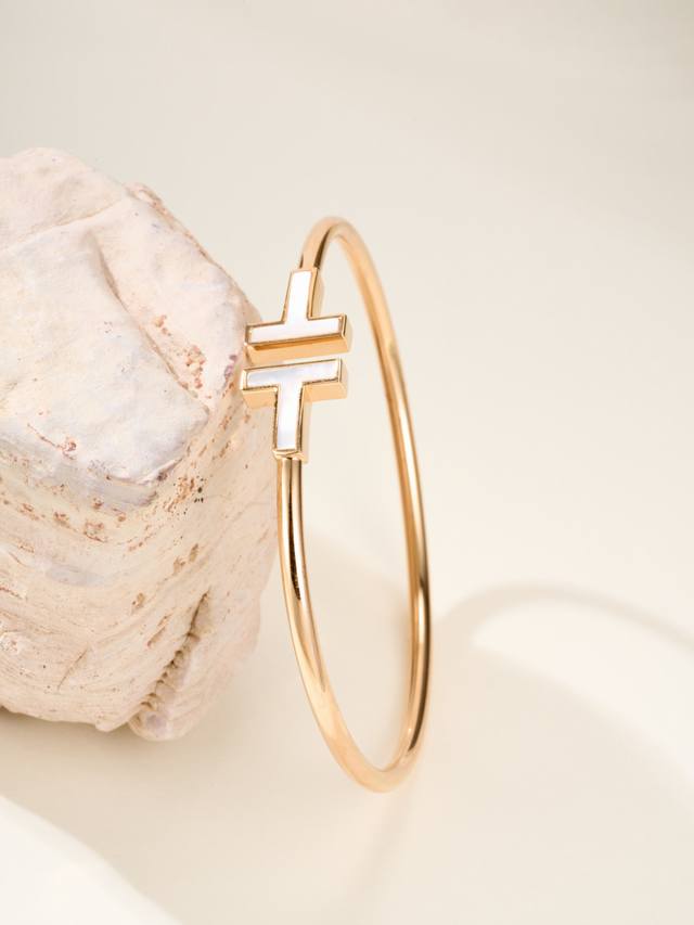 Split Diamond White Shell & Full White Shell Double T Series Full Diamond Coil O