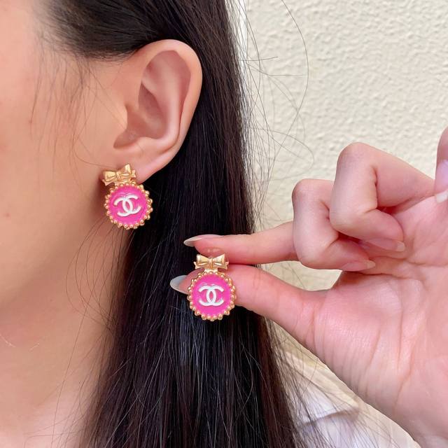 Chanel Bow Double C Earrings