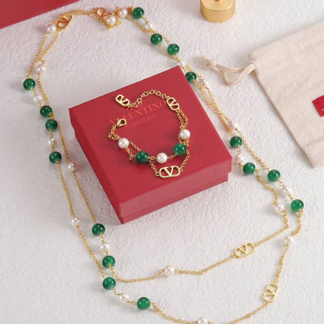 valentino Valentino sweater necklace bracelet Valentino set