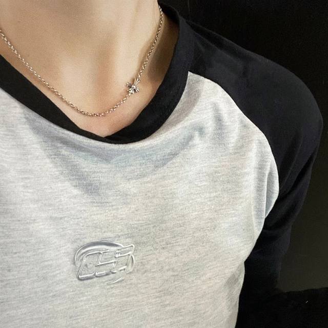 Crone cross clavicle necklace retro old punk hip-hop trend simple girls necklac