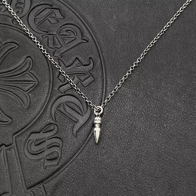Ch trendy brand Croc small bullet necklace for men and women European and Americ