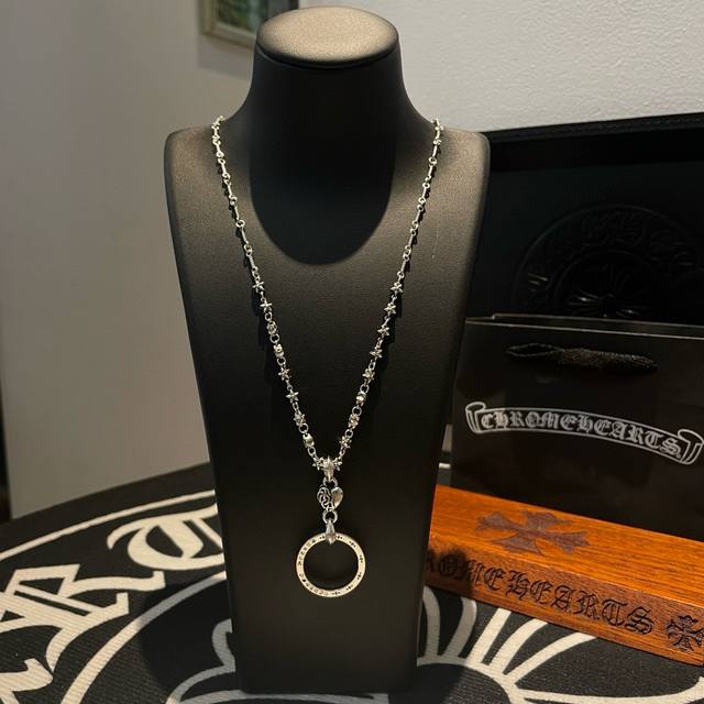 New counter quality Chrome Hearts classic retro necklace heart-shaped ring pend