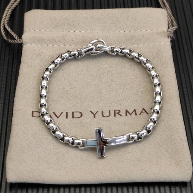 Davidyurman 5mm box chain cross bracelet size 17cm, 19.5cm, 20.5cm 22.5cm