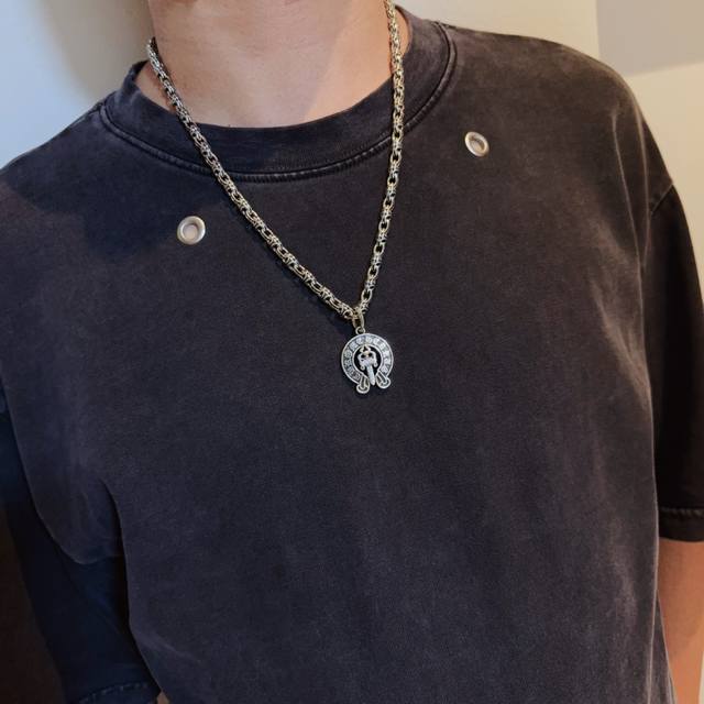 Counter quality Chrome Hearts cross necklace, horseshoe print sword pendant with