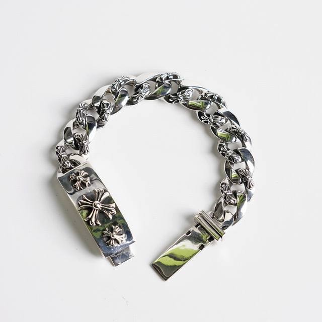 New style trendy men's personality domineering cross bracelet wide rough ore co