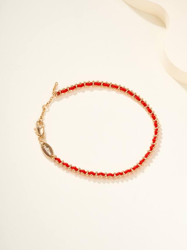 Redline French small red rope, sizes 16.5cm & 17.5cm. A discreet and beautiful l