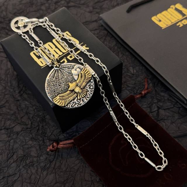 New arrival: Goro's Takahashi Goro Golden Eagle Round Necklace, a top-tier edit