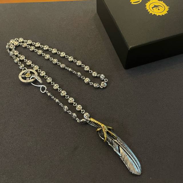 New arrival! Goro's Takahashi Goro feather pendant, classic bird ball necklace,