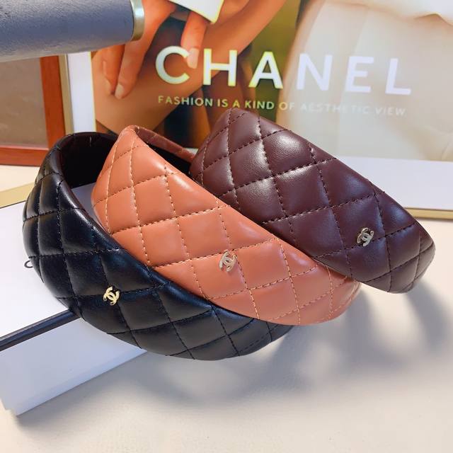 chanel Xiaoxiang Chanel headband diamond sheepskin leather simple light luxury s