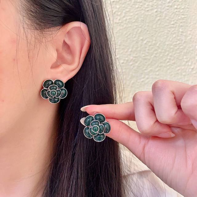 Chanel Camellia Letter Double C Earrings