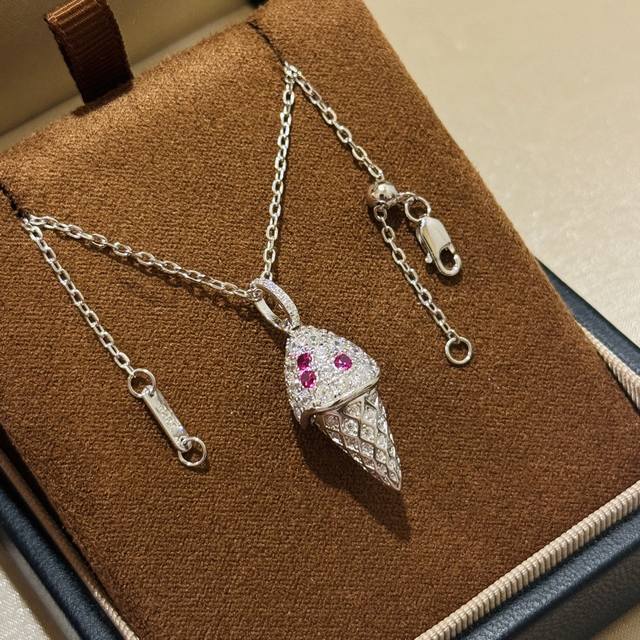 A6566 Independent designer's new ice cream cone necklace, high-end custom 925 st