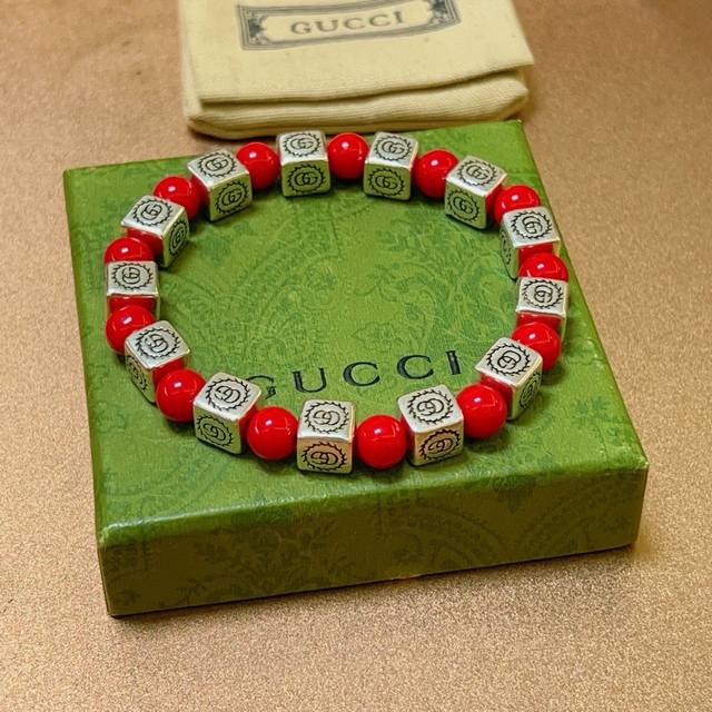 New product release: Gucci bracelet, luxury Gucci bracelet, red coral crystal b