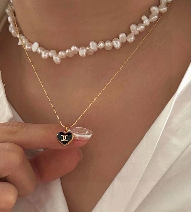 Chanel's latest mini heart necklace with 14K stainless steel color-preserving he